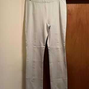 Donna Karan Dove Grey Pull-On Straight-Leg Pants Sz 14